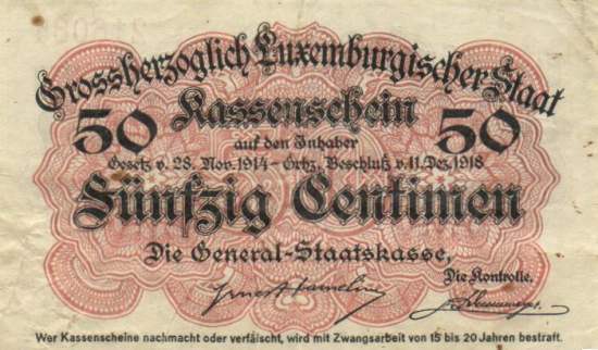 50 Centimes 11.12.1918